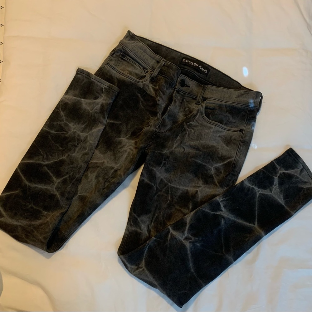 EXPRESS Mia Jean Leggings black tie dye - 10R
